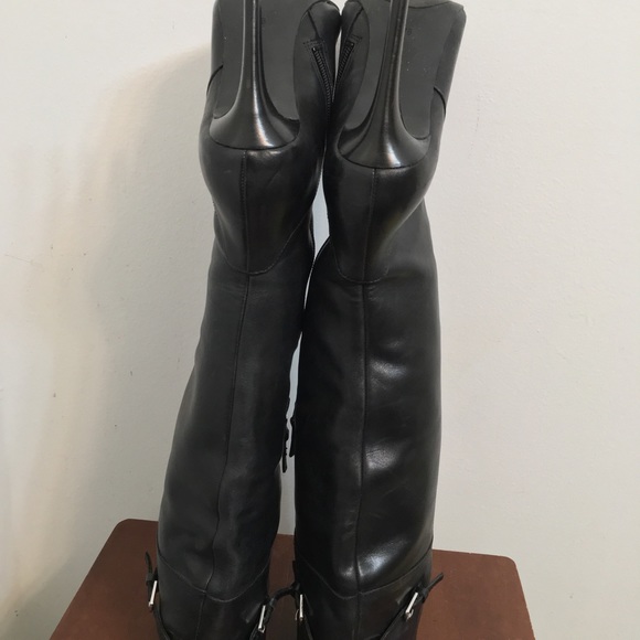 Lauren Ralph Lauren Knee Leather Boots Size 7B - Picture 7 of 15